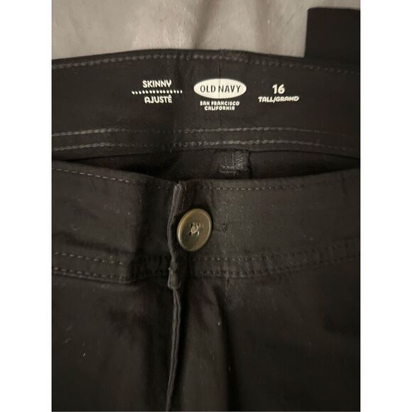 Ladies OLD NAVY San Francisco California Skinny Jeans Size 16 T Regular Black - Picture 2 of 3